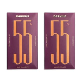 DARKINS Dark Chocolate | 55% Dark Chocolate Single Origin | Single Origin Dark Chocolate | Gluten-free Chocolate | 65g Each Pack Of 2