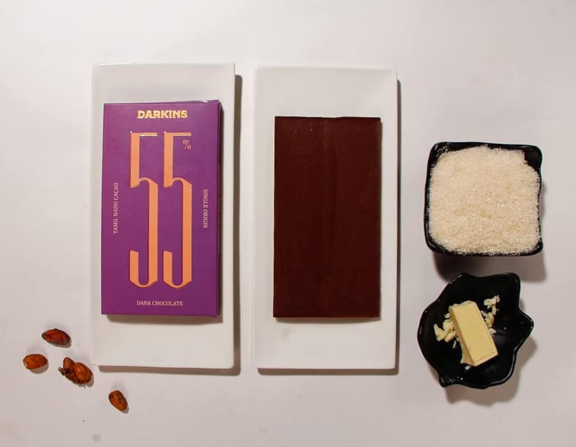DARKINS Dark Chocolate | 55% Dark Chocolate Single Origin | Single Origin Dark Chocolate | Gluten-free Chocolate | 65g Each Pack Of 2 view 5