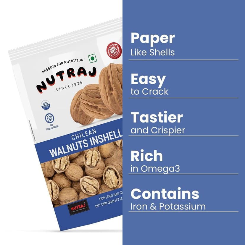 Nutraj Chilean Walnut Inshell 500g view 4