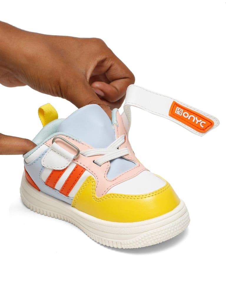 Donut Comfortable & LightWeight Sneakers With Elastic Laces - White (Unisex) view 3