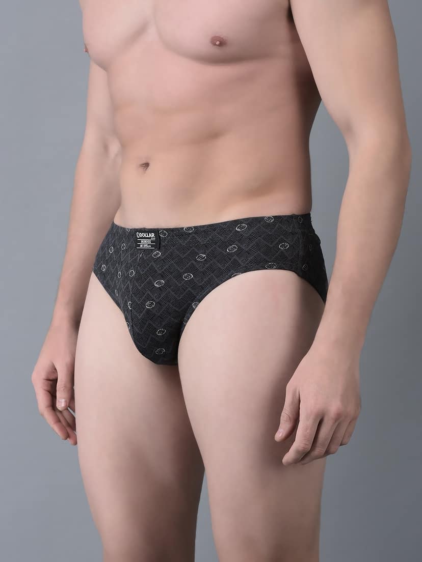 Men's Assorted Pack of 2 Soft Combed Cotton Printed Brief view 2