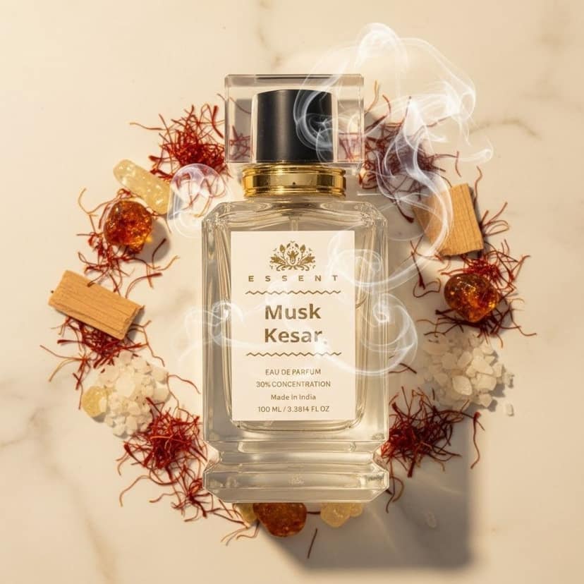 Essent Perfumes Musk Kesar Eau de Parfum (EDP) – Musk Saffron Warm Spicy Long Lasting Perfume – Unisex Fragrance view 4