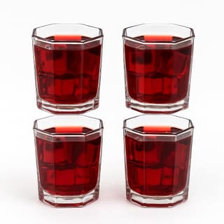 Italian Premium Crystal Hexa Shape Whiskey Glass | 300 ML | Brandy Wine Glasses | Perfect Drinking for Bourbon, Whisky, Scotch, Cocktails, Vodka, Rum |