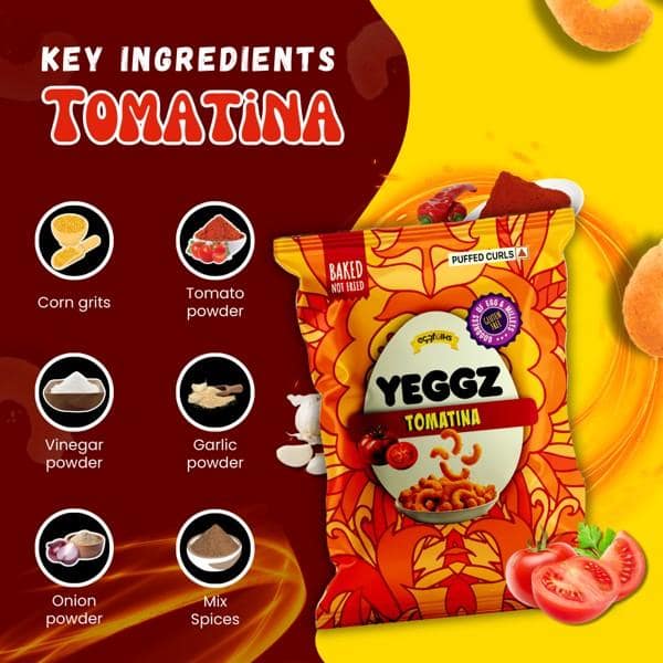 YEGGZ Combo (Pineapple Jalapeno,Thai Chi,Tomatina) Puffed Curls - Crispy Snacks (Pack Of 3) view 3