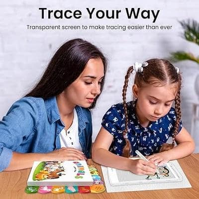 Portronics Ruffpad One Transparent Multicolor LCD Writing Pad with 8.5 inch (21.59cm) Writing Area, India's first notepad to save and share your child's first creatives view 2