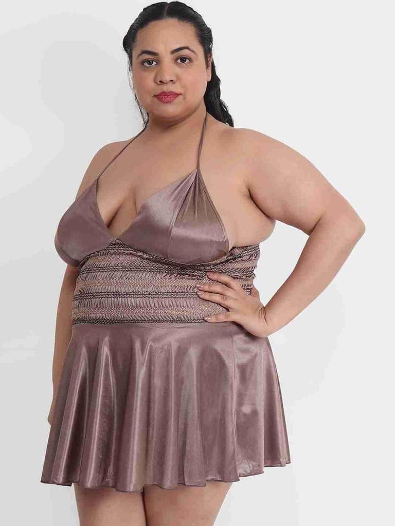 Plus Size Hot Short Bikini Dress for Honeymoon BB35Bm view 3
