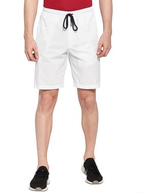 Reoutlook White Cotton Blend Men's Shorts ( Pack of 1 )