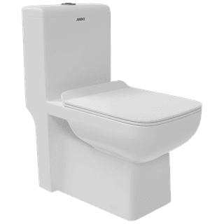 OPC-28121PP Royal P Trap Washdown One Piece Closet With Soft Close Seat Cover, Hinges, Fixing Accessories Set and Accessories Set, Cistern Fittings