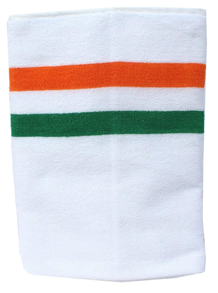 Mandhania Indian Tricolor Cotton Bath Towel 400 GSM (28x57) Pack of 1 view 2