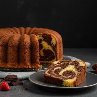 Marble T cake