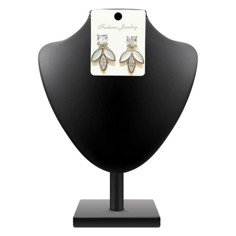 Jewelryklub Glittering Cubic Zircona Studded Silver Plated Earrings For Girls Women view 5
