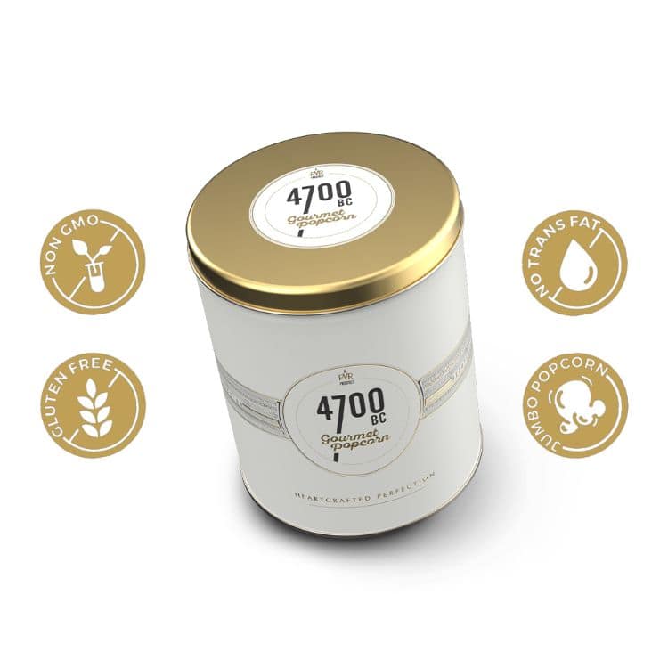 4700BC Gourmet Popcorn, Hawaiian BBQ Cheese, Tin, 150g