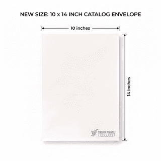 14x10 Inch White Envelopes, 90 GSM Legal Size Document Mailing envelopes, pack of 250pcs