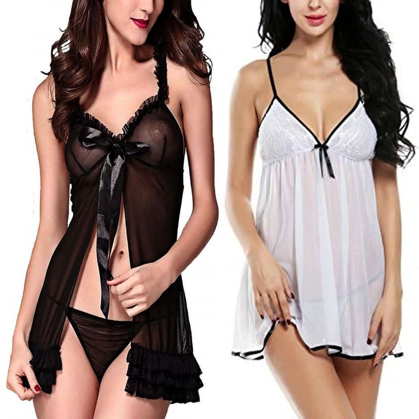 Babydoll night dress lingerie women girls Combo Pack 2 view 2