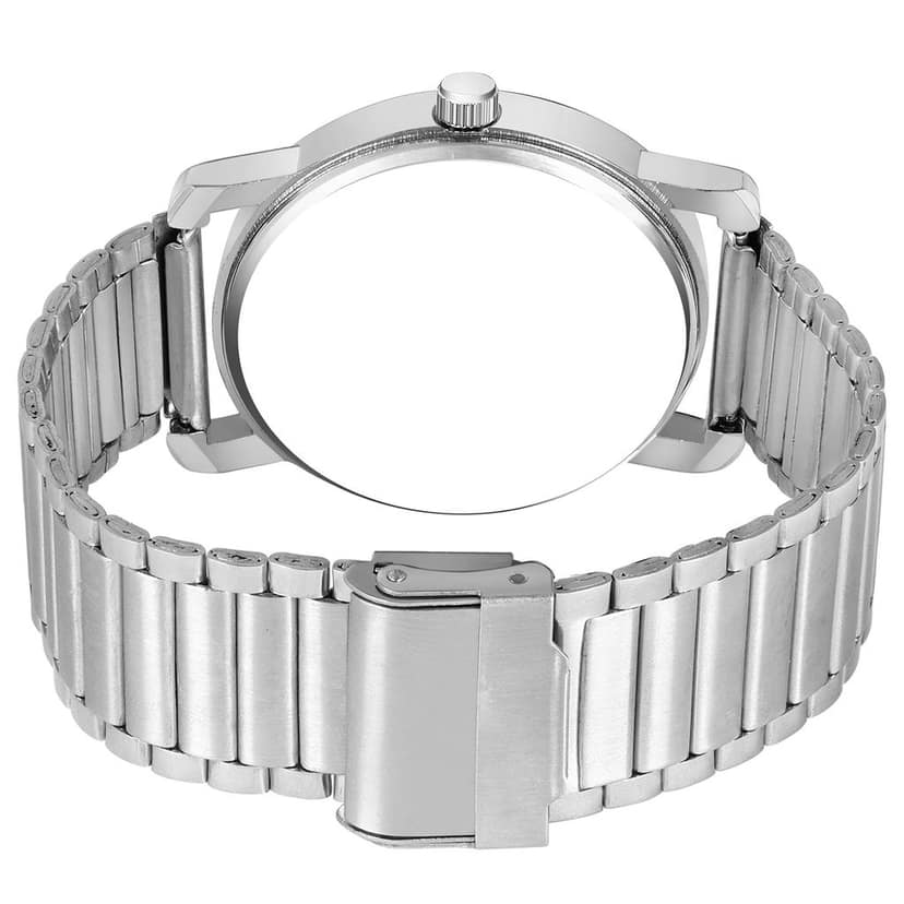 Brown 3D Embossed Stainless Steel Analog Watch for Men LR123 view 3