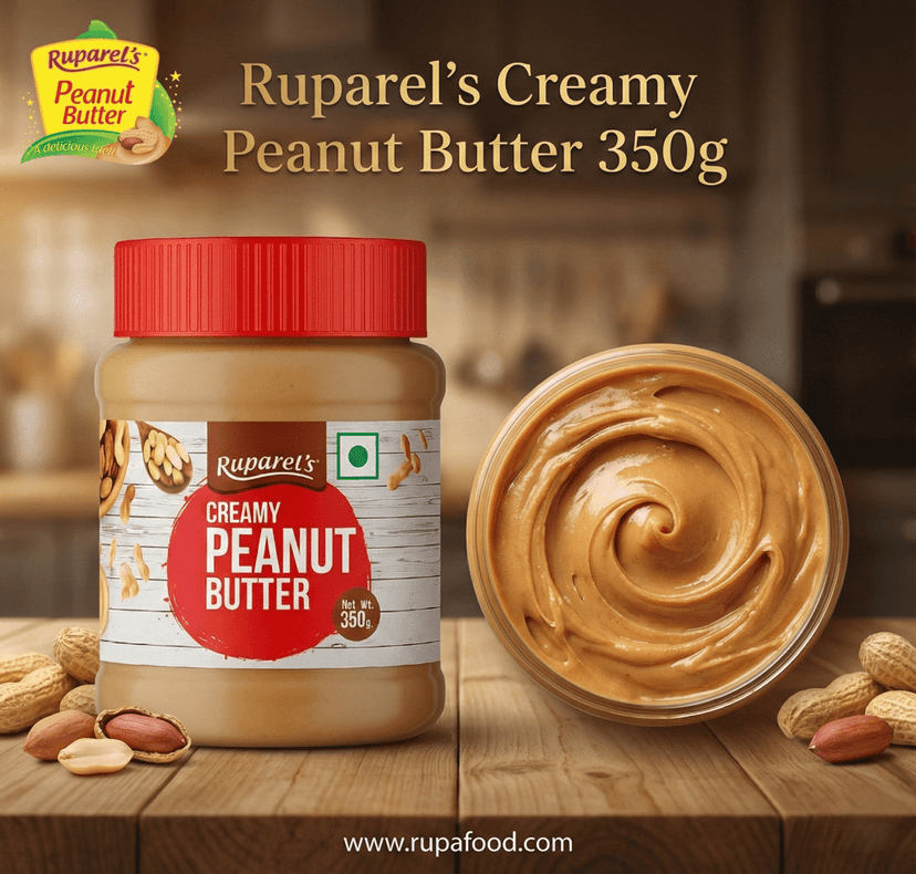 Ruparel’s Creamy Peanut Butter 350g | Roasted Peanuts | Smooth & Delicious Spread | Cholesterol Free | Zero Trans Fat | Tasty & Healthy Nut Butter Perfect for Bread, Sandwiches & Smoothies view 5
