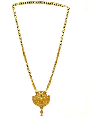 JIPPA - Golden Mangalsutra ( Pack of 1 )
