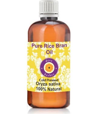 Deve Herbes Pure Rice Bran (Oryza sativa) Carrier Oil 100 ml