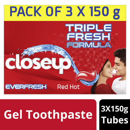 Close Up Toothpaste Ever Fresh Red Hot Gel Red Hot Gel 3 x 150g
