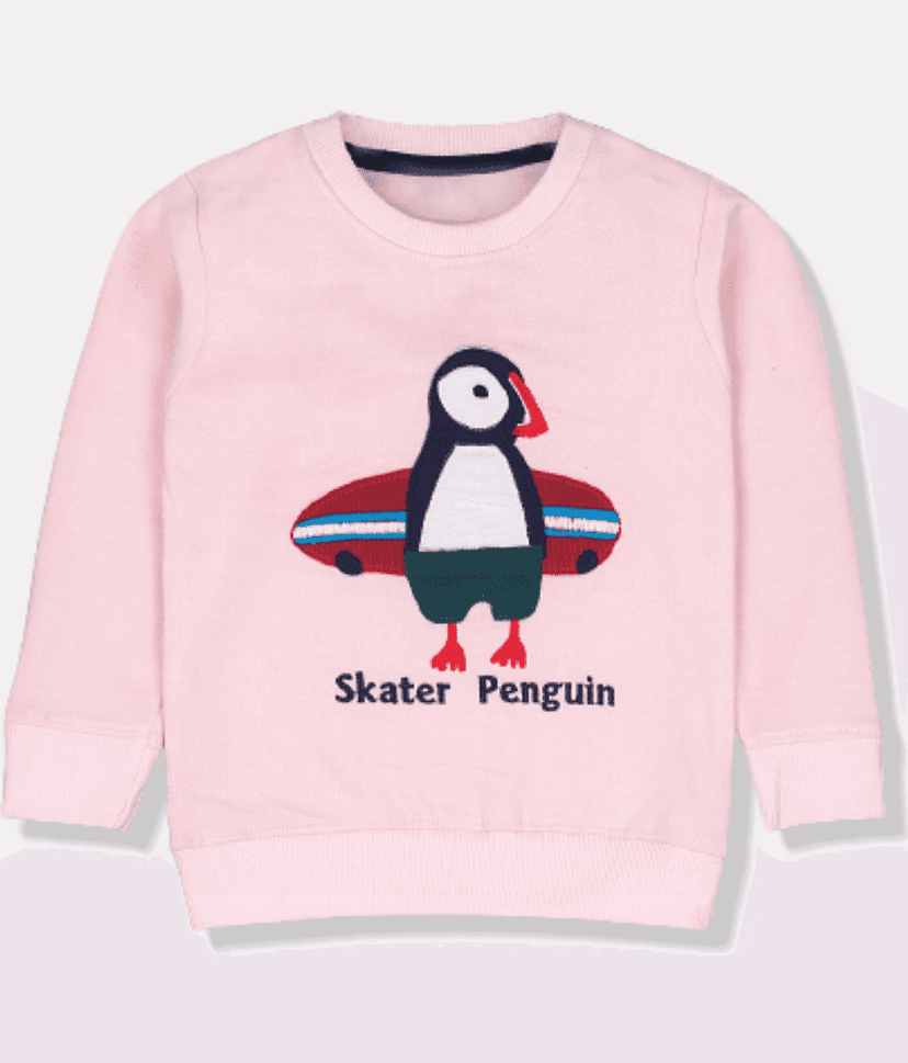 Mustmom Cute Winter Unique Printed Comfortable Sweatshirt for Baby Girls