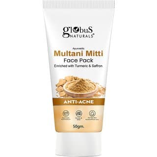 Globus Naturals Anti Acne Multani Mitti Face Pack For Oily Acne Prone Skin 100 gm