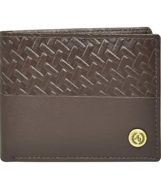 Ajanta Brown 100% Leather Men's Regular Wallet ( Pack of 1 )