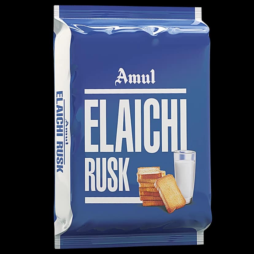 Amul Elaichi Rusk, 200 G Polyfilm