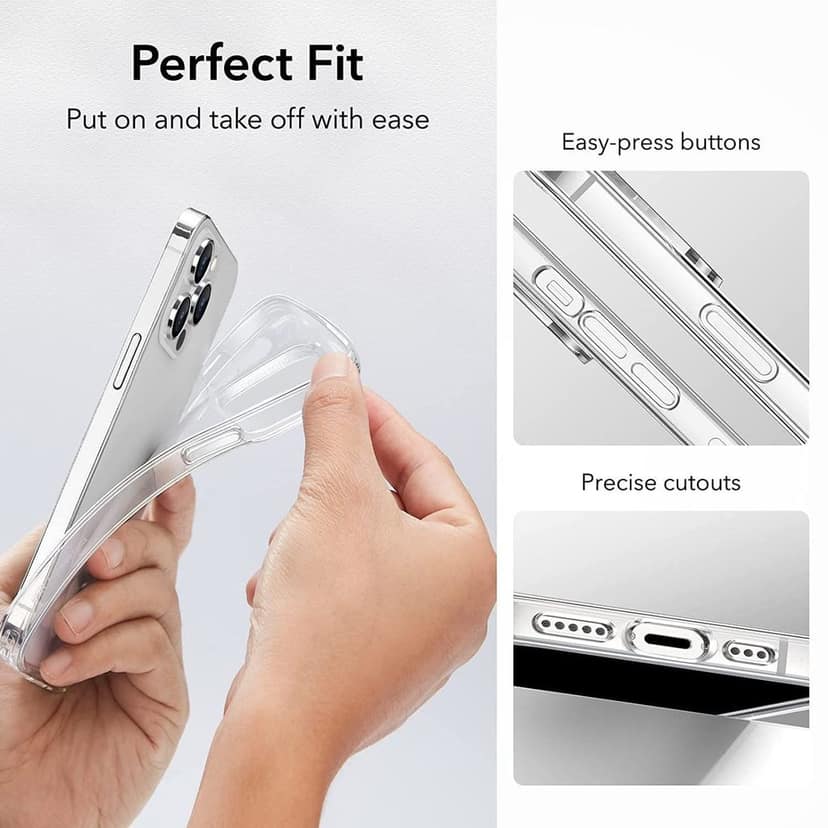 Faircost for iPhone 14 Pro Back Cover Shockproof (Silicon| Transparent) view 7