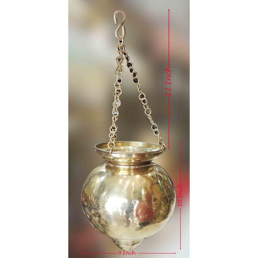Brass Hanging Shiv Jaldhara ? Pooja Abhishek Vessel, Height : 10 Inch (ZMAS600 F) view 4