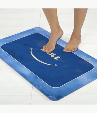 BELLA TRUE Anti-skid Rubber Bath Mat Other Sizes cm ( Pack of 1 ) - Navy