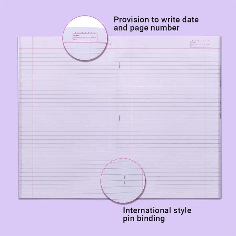 Navneet Youva | Soft Bound Long book/Soft cover Notebook for Students |Cricket World Cup edition|King size- 19.4 cm x 31.4 cm | Single Line | 160 Pages | Pack Of 6 view 2