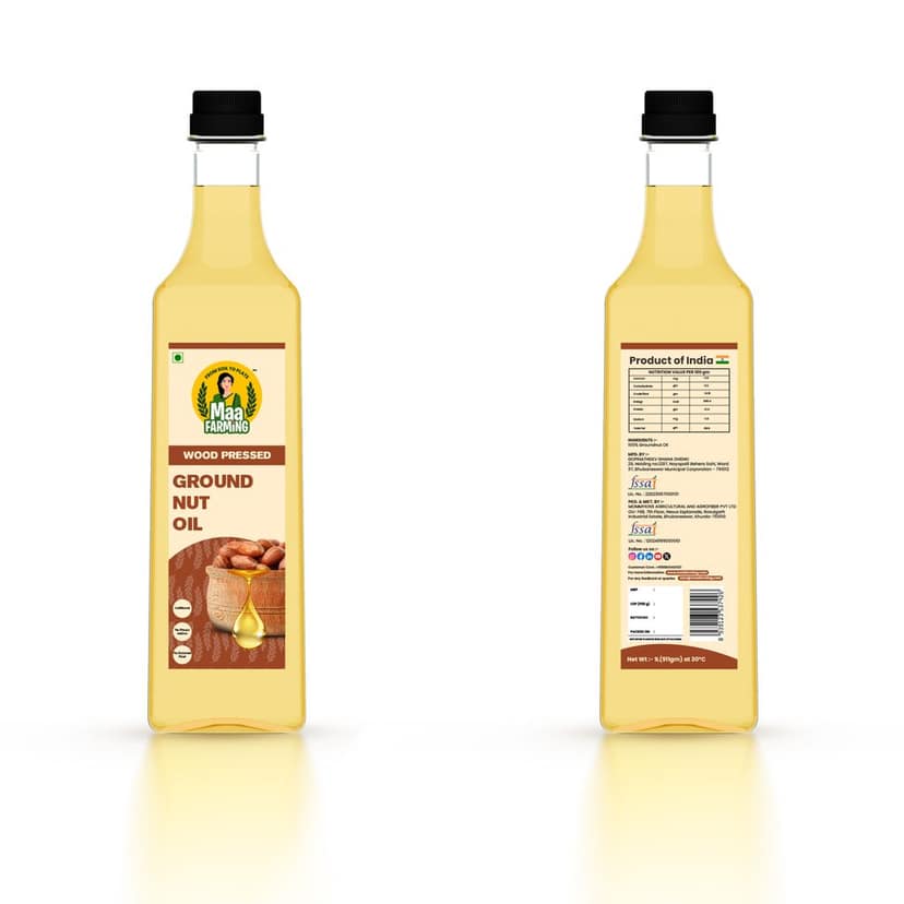Maa Farming Wood-Pressed Groundnut Oil - 1L view 3