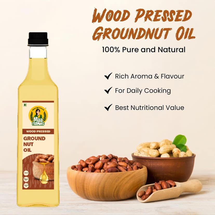 Maa Farming Wood-Pressed Groundnut Oil - 1L view 6