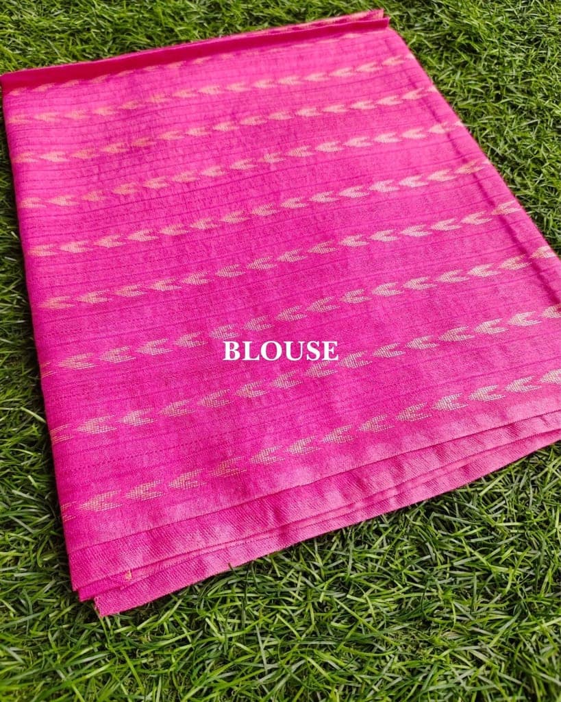 Silkmark Certified Pure Tussar Silk Embroidered Handloom Biege color Saree with Blouse (Tussar by Tussar)-4719 view 2