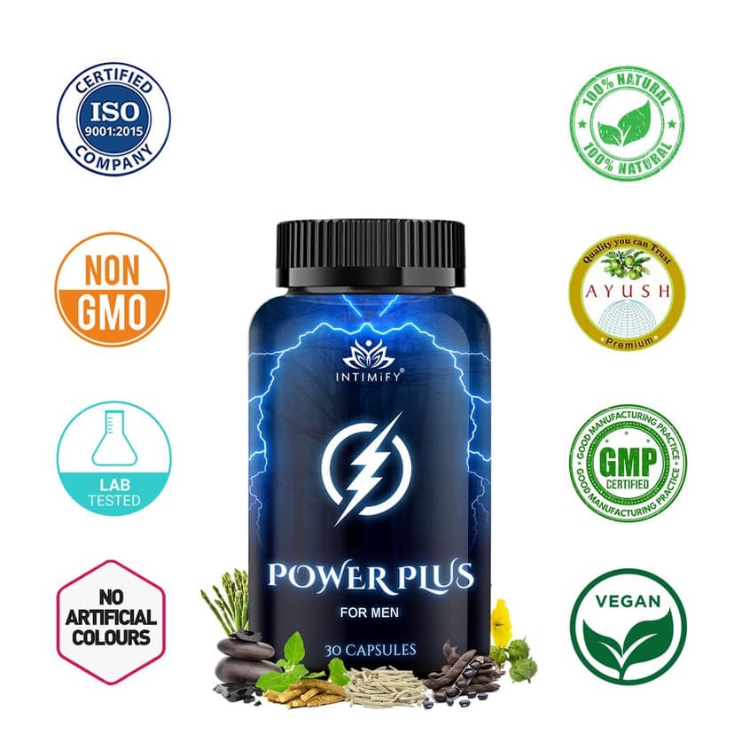 Intimify Power Plus capsule for Time Booster, Extra Pleasure, Stamina & Power, Increase Size, Increase Hardness (30 Caps) view 3