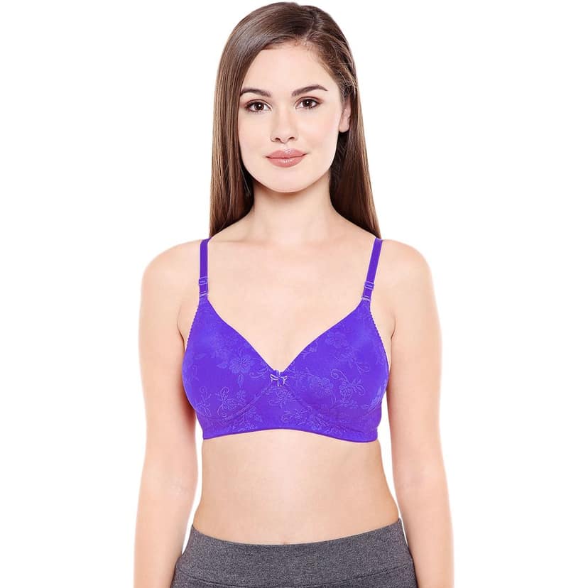 Bodycare Cotton Spandex Padded Non wired Tshirt Bra-Pack of 3 view 2
