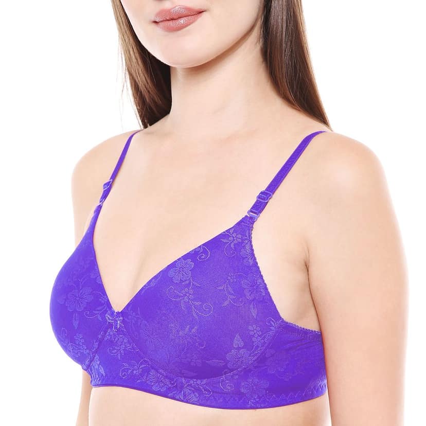 Bodycare Cotton Spandex Padded Non wired Tshirt Bra-Pack of 3 view 6