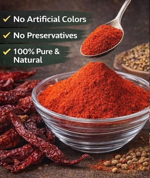 GM Foods Kashmiri Mirch Powder 100 Gram (Pack of 1) | Red chilli Powder | Authentic Indian Spice | Cool Ground for a Pure, Flavorful Experience in Every Dish | No Added Preservatives & Colours view 2