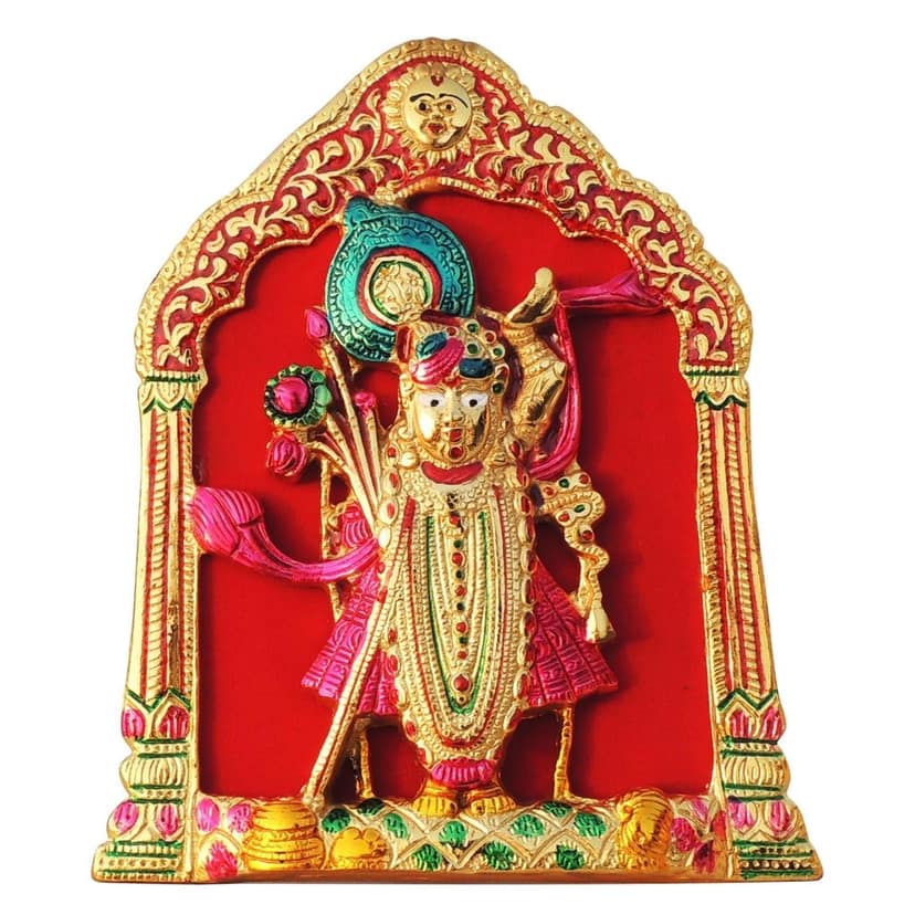 Aluminium Showpiece Wall Hanging Shree Nath Statue (ASMAS433 M) view 3