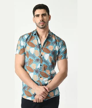 zorrillo Cotton Blend Regular Fit Printed Half Sleeves Men's Casual Shirt - Multicolor ( Pack of 1 )