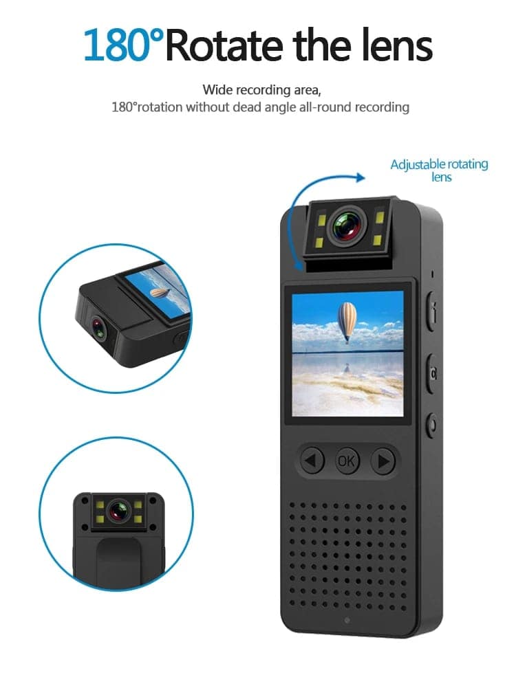 AUSHA Professional Body Worn Camera | Full HD Recording & Motion Detection view 4