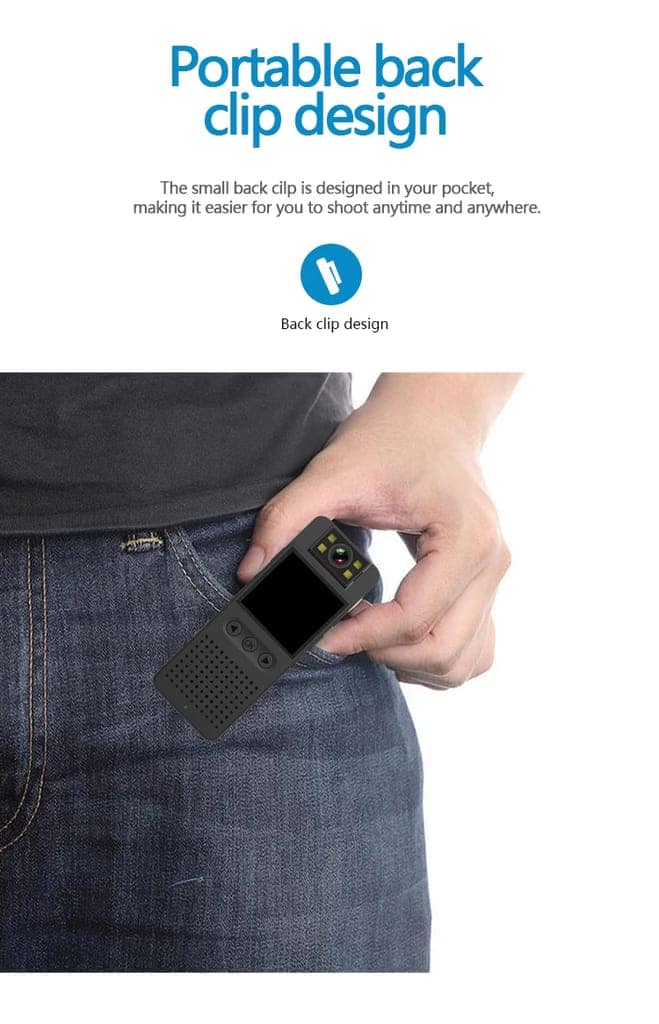 AUSHA Professional Body Worn Camera | Full HD Recording & Motion Detection view 8