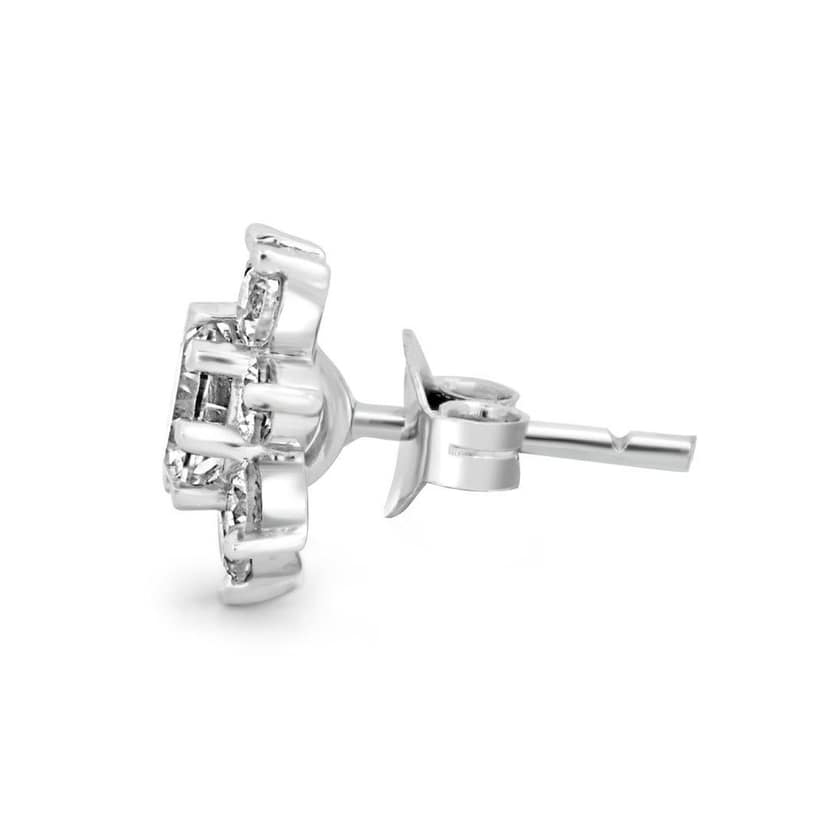 Zarkan Shining Sunflower Silver Earrings view 4