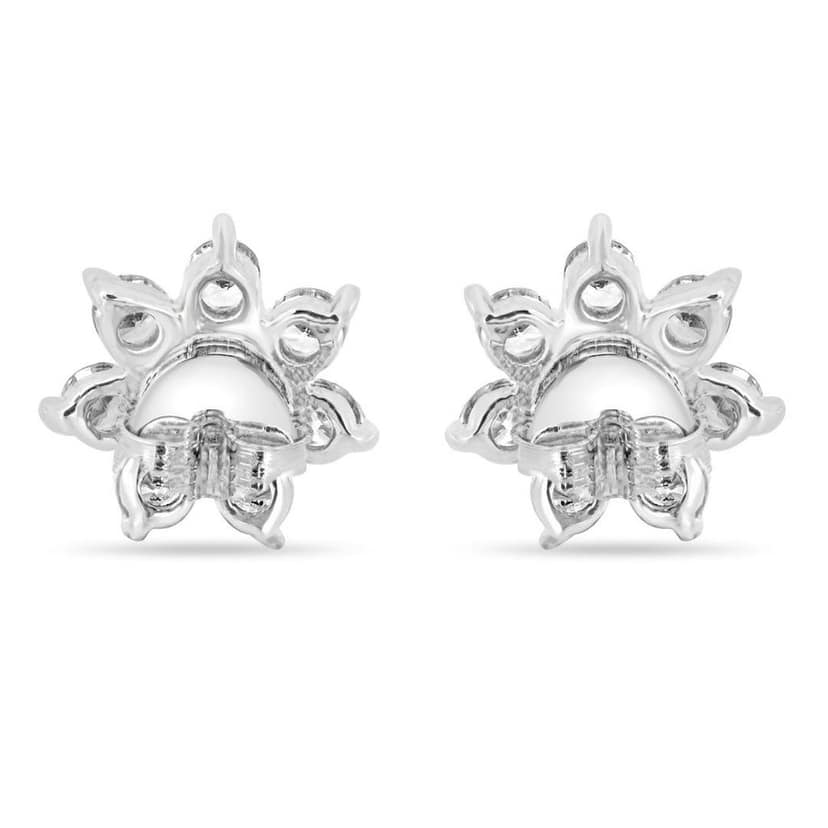 Zarkan Shining Sunflower Silver Earrings view 5