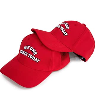 Sanity Red Polyester Men's Cap ( Pack of 2 )