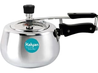 Kalyan Belly Induction Base Aluminium Pressure cooker (Innerlid, Blue) - 1.5 Litre