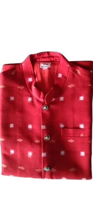 GHL � GUENDICHA HAAT LLP Sambalpuri Certified Handloom Men's Pure Cotton Modi Jacket