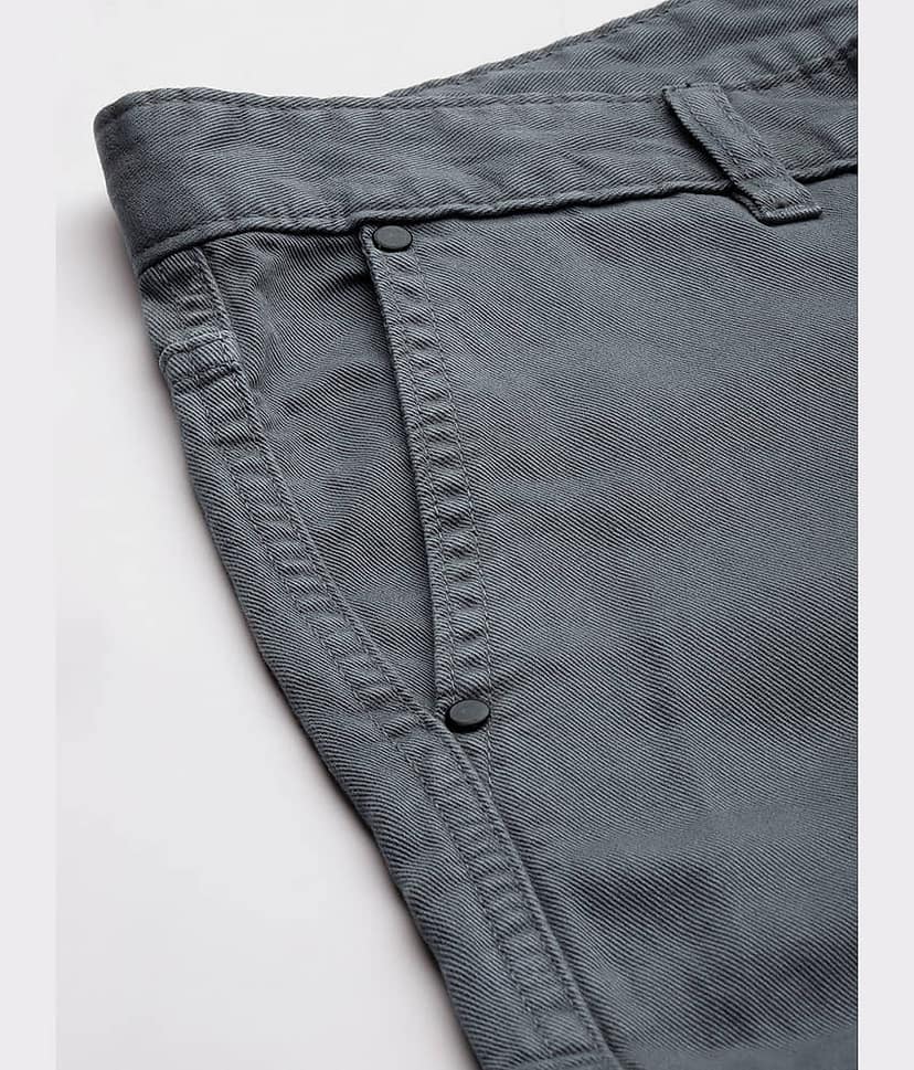 IVOC Slim Pleated Men's Cargos - Grey ( Pack of 1 ) view 6