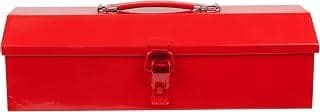 Spartan Metal Tool Box with Handle | Heavy Duty Red Tool Storage Box for Tools, Hardware, Screws, Nails & Accessories | Portable Utility Toolbox for Home, Garage, Workshop, Mechanic & Electrician Use