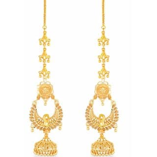 luv fashion Tradtional 1gm jumkhi gold n micron plated